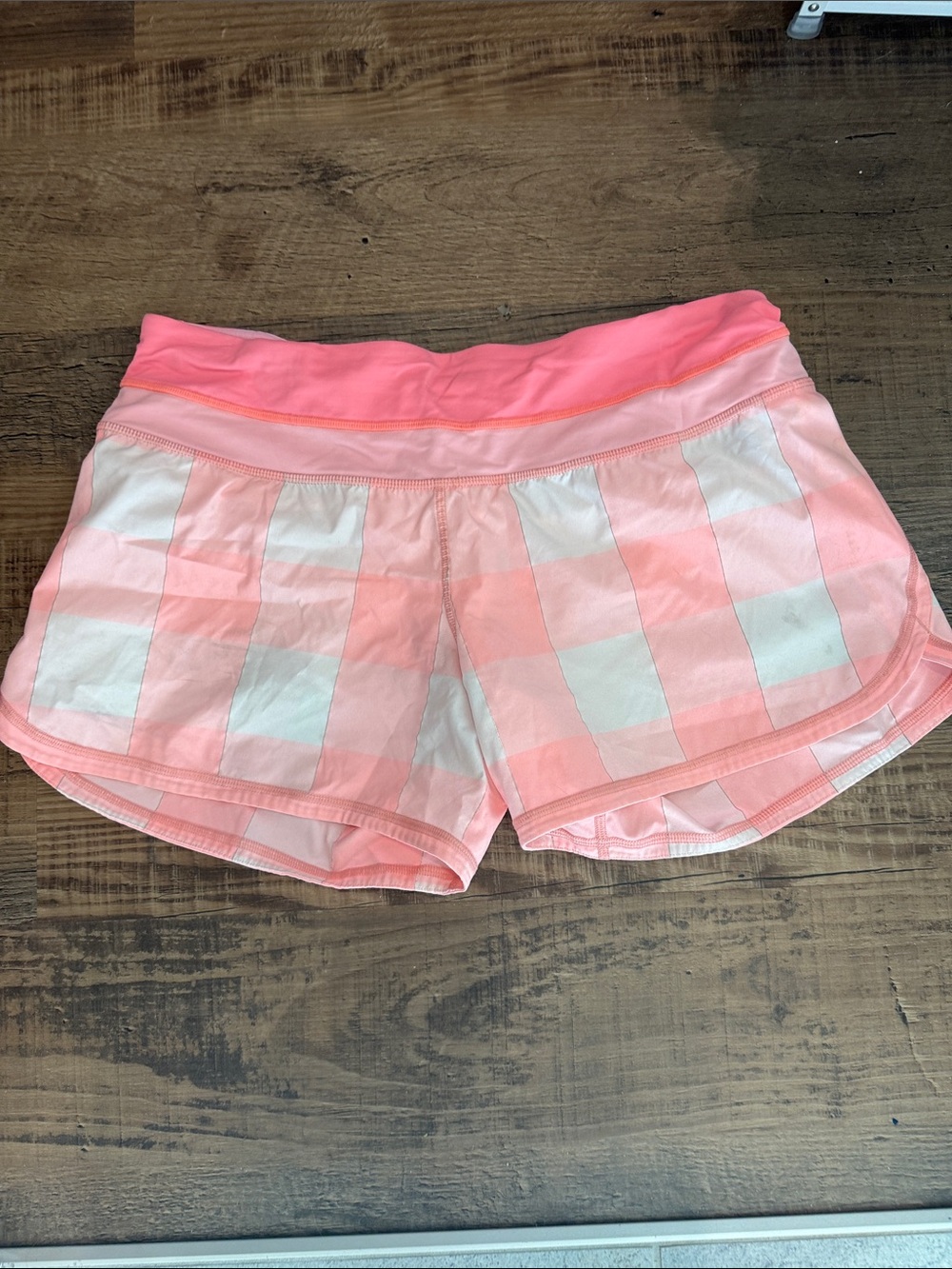 lululemon athletica Pink Buffalo-Check Athletic Shorts